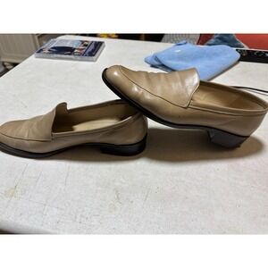 Enzo Angiolini Lafayette Loafers Brown Leather Apron Toe Slip On Shoes Sz 7.5 M